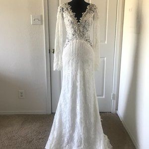 Rimi Bridal A-Line Long Sleeve Wedding Dress